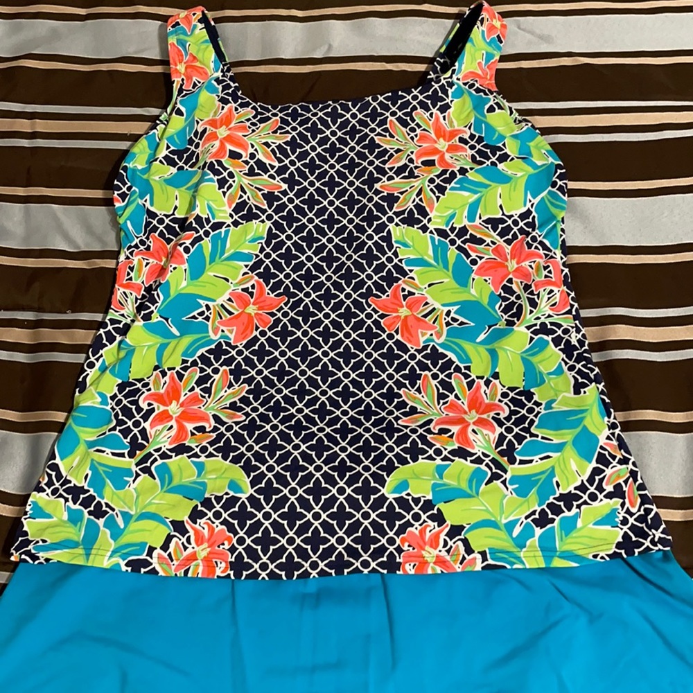 Land’s End tankini and swim mini skirt